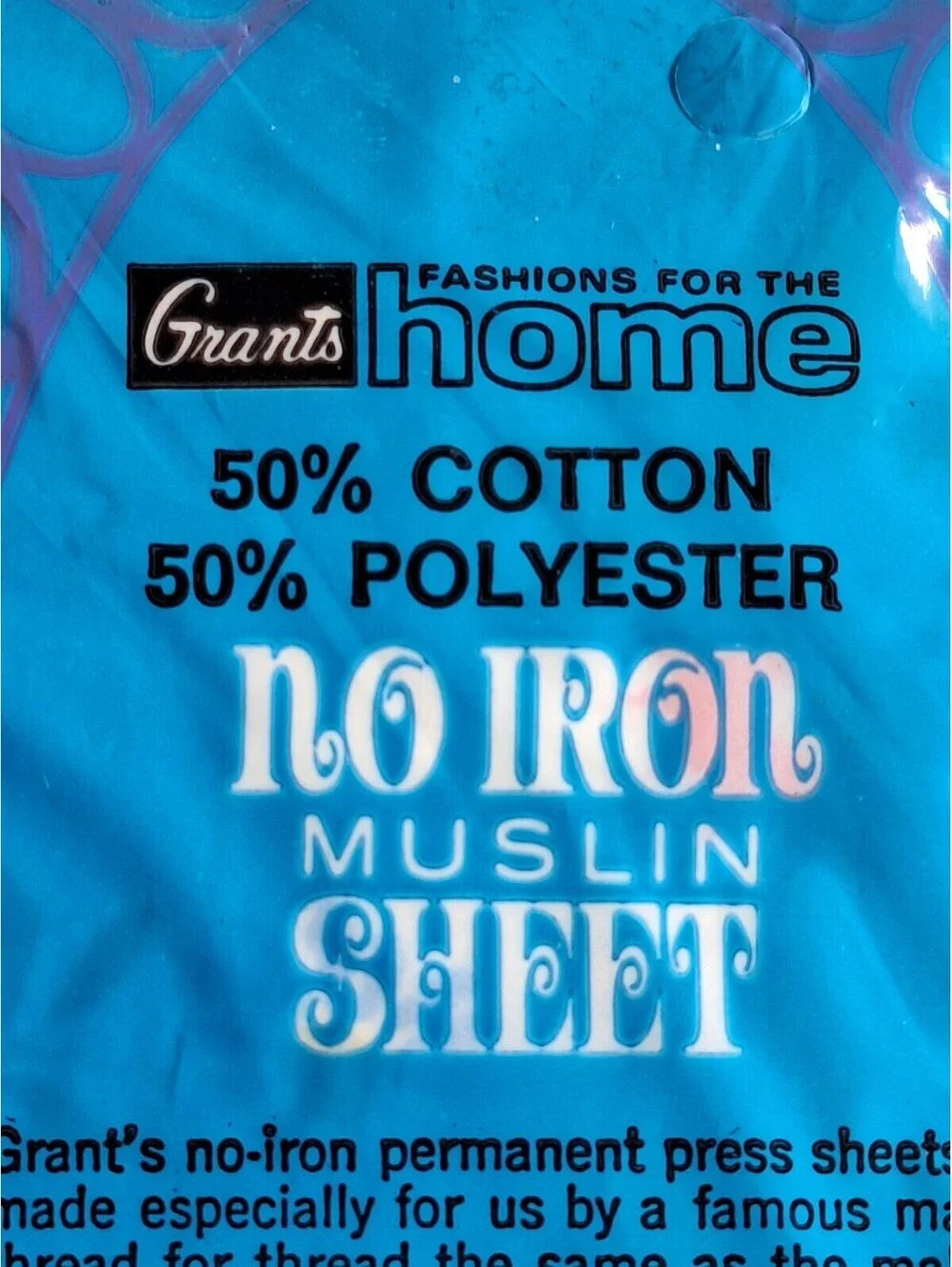 VTG Grants Fashions For The Home Double Fitted Sheet Daisy Pattern 54